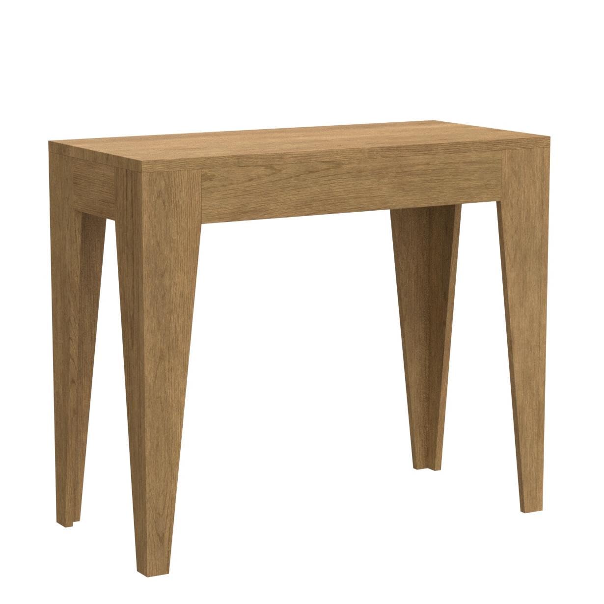 Itamoby ausziehbarer Konsolentisch Isotta Small Eiche Natur B. 90 x H. 77 x T. 42 (bis zu 198 cm ausziehbar)