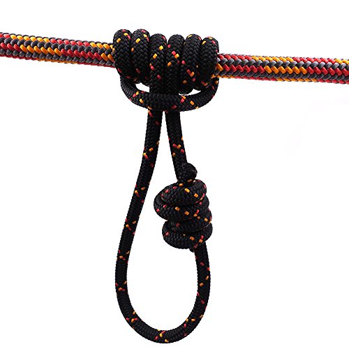 GM CLIMBING 6mm Accessory Cord Rope Double Braid CE/UIAA (Black, 20ft)