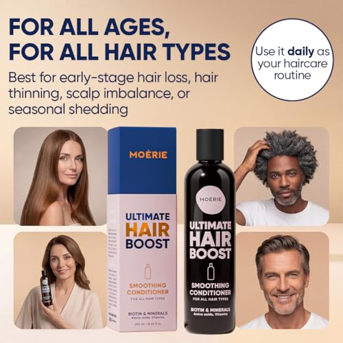 Image of Moerie Hair Growth Conditioner for Men and Women, Hair Loss Solution with Biotin and Rosemary, Thickening Conditioner for Thinning Hair - Ultimate Boost for All Hair Types