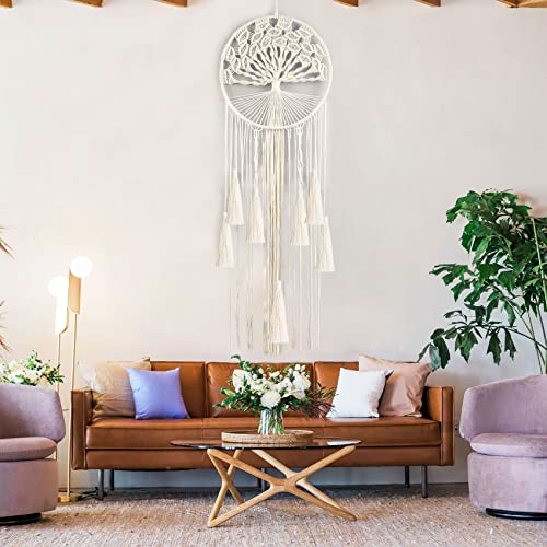 Adotblob Dream Catcher Boho Tree Of Life Large Handmade Macrame Wall Hanging Bohemian For Girls Wedding Party Nursery Cafe Home Bedroom Gypsy Decor Gift Box #TOP2