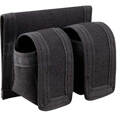 ACEXIER Speedloader Pouch Case Holder Nylon Tactical Double Speedloader Belt Off-Duty Concealed Pouch Case Mag Holder Universal Fit S&W .38 .357 .44 .45 Caliber 5 & 7 Shot Cover