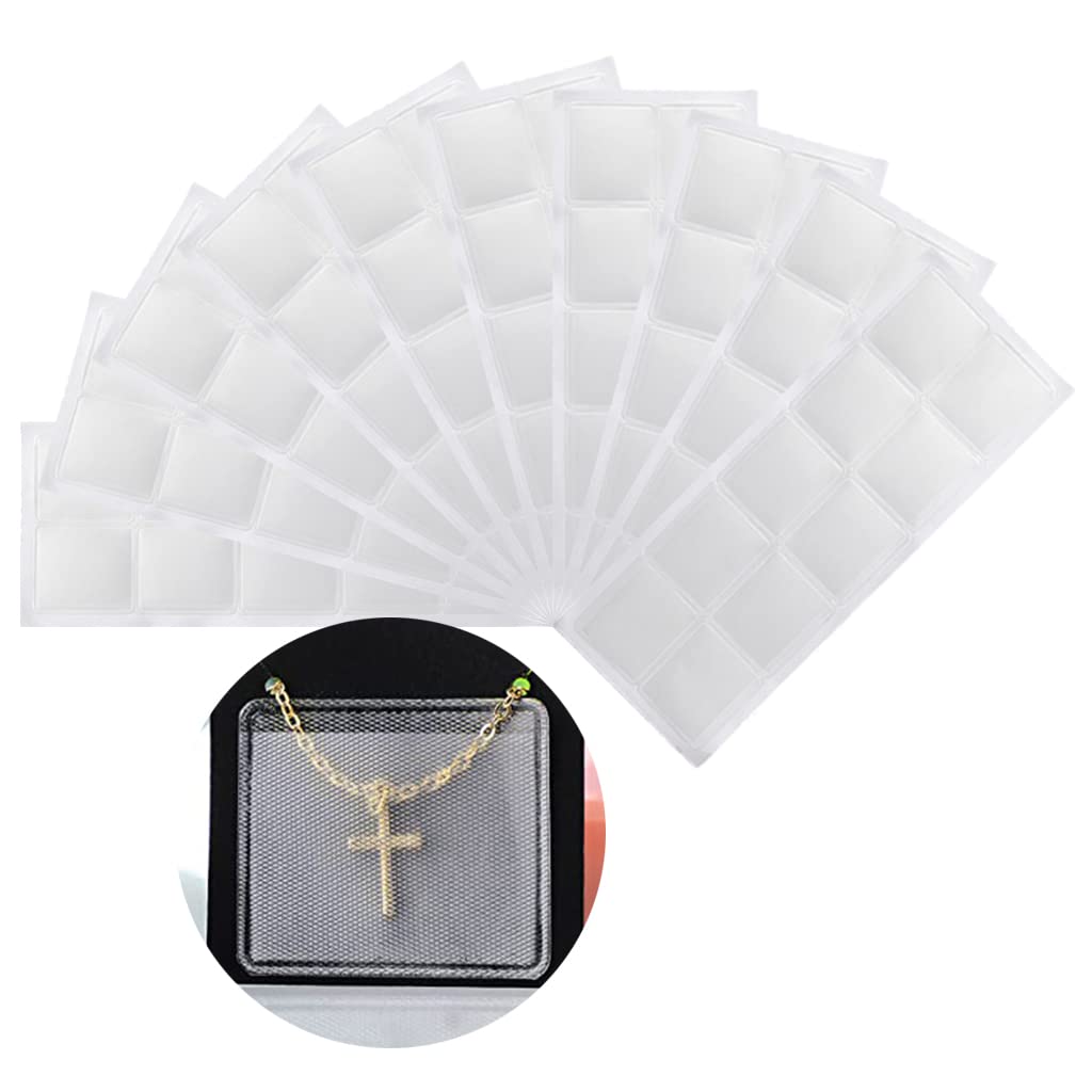 HDOYTXXM 100Pcs Self-adhesive Necklace Chain Bag for Display Card Storage Loose Jewelry Storage Display Cards with Adhesive