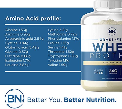 Grass Fed Whey Protein Vanilla 5lb - 100% Pure and Natural - 5lb/64 Servings - 24g Protein - Cold Processed Undenatured - Non-GMO - rBGH-Free - Happy Healthy Cows USA - Thumbnail 5