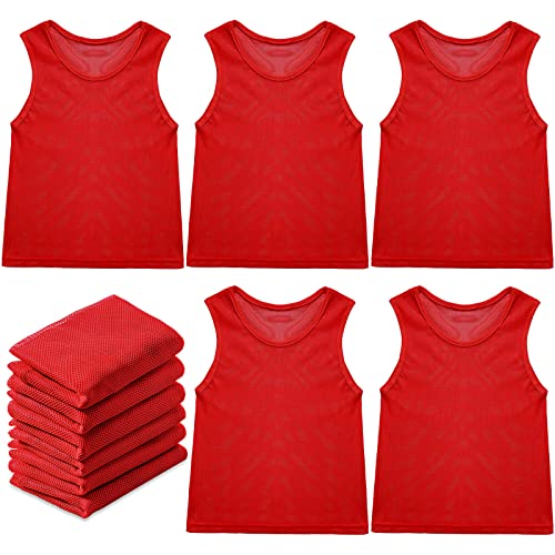 Image of Sintege 12 Pcs Soccer Pinnies Pennies Jersey Scrimmage Vest Sports Practice Jersey Mesh Basketball Vest for Youth Adult Kids