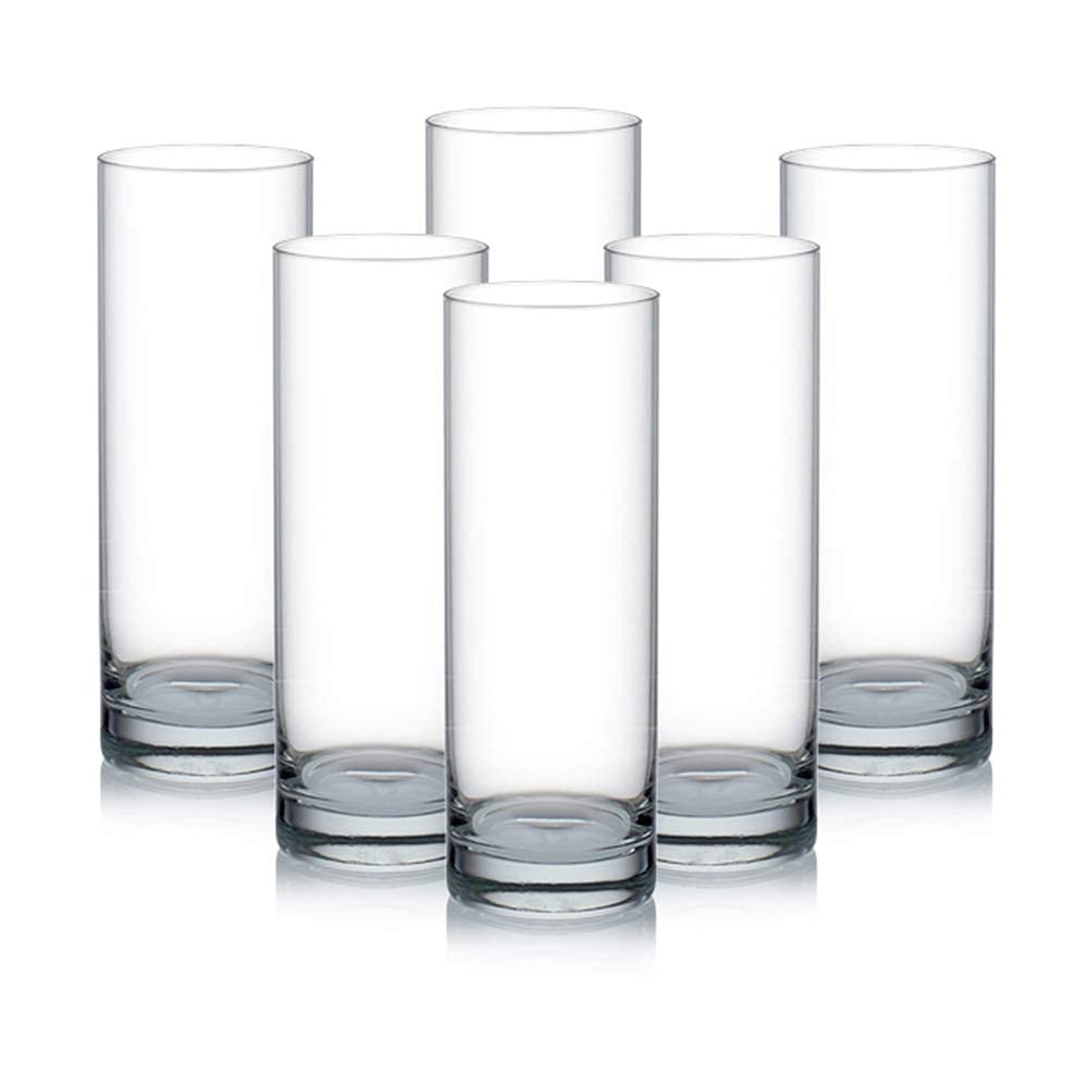 Aone Glass and Crockery Store Glass High Ball Glasses (Clear, 325 ml) - Set of 6