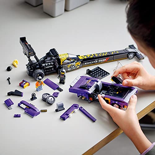 Speed Champions Mopar Dodge//SRT Top Fuel Dragster e 1970 Dodge Challenger T/A, Macchine Giocattolo per Bambini, 76904 - Lego - Immagine 4