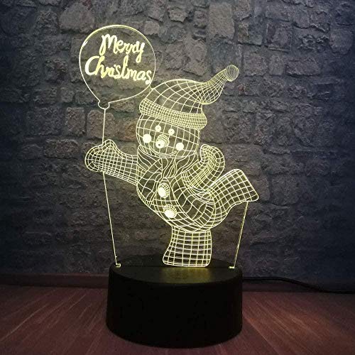 Preisvergleich Produktbild Led-Dias, Usb-Nachtlichter, Nachtlichter, Neuartige Und Niedliche Schneemannlichter, 7-Farben-Wickeltisch, Schlafatmosphäre, Usb-Basisdekoration Mit Fernbedienung