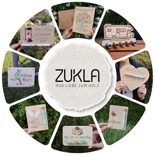 ZUKLA Verpackung für Geldgeschenke Doktor - 13 x 10 cm - mit Reagenzglas - Promotion Geschenk 2025 - Geldgeschenk Verpackung aus Holz - Doktortitel Geschenk
