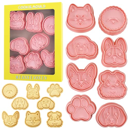 Catálogo de Molde para galletas - 5 favoritos. 50 Cortadores de galletas para perros, 8 piezas de dibujos animados para cachorros, moldes de galletas para cupcakes, panqueques, pasteles, pasteles y galletas para decoraciones de...