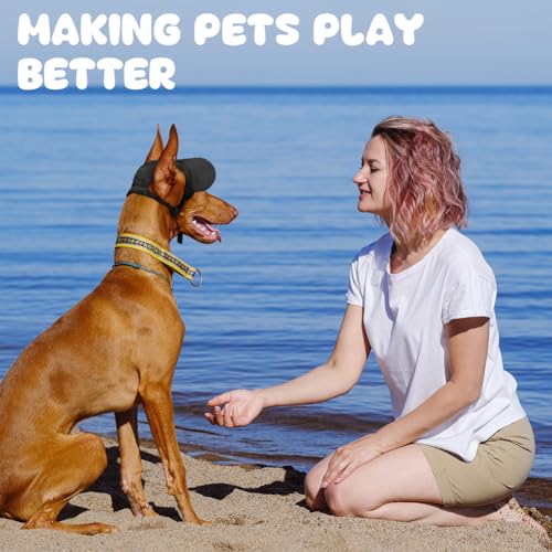 OFFCUP Hunde Baseballmütze Mütze Verstellbar Hunde-Sonnenhut mit Ohrlöchern Outdoor Hundecap Sommer Reise Hut Sonnenhüte Sonnenschutz Sport Sommer-Haustier-Visier für Welpen Katzen (Schwarz, M)