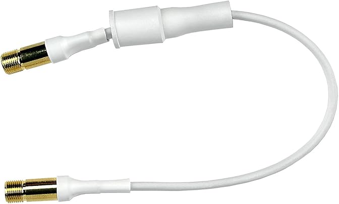 Axing SAK 25-02 passacavo finestra cavo coassiale piatto con connettori per antenna bianco Axing SAK 25-02 passacavo finestra cavo coassiale piatto con connettori per antenna bianco