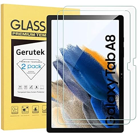 Gerutek Protector Pantalla Vidrio Templado para Samsung Galaxy Tab A8 10.5" 2021 Cover