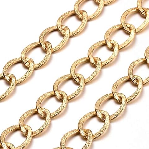 Fashewelry Cadenas trenzadas doradas de aluminio Cover