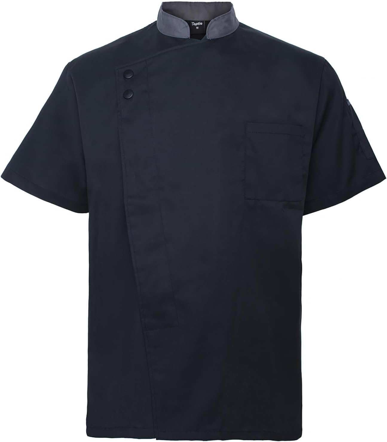 Top Tie Chef's Clothes, Chef's Coat, Short Sleeve Jacket, For Kitchen Cooking, Unisex