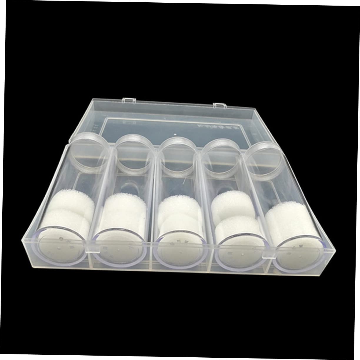 NUOBESTY 6pcs Clear Plastic Coin Storage Case Round Tubes Organizer Box Protective Coin Holder for Collectors