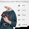 Genuine Leather Wallet | Women's Leather Wallet with Zipper | Small Wallet for Women | Brown Leather Wallet | Credit Card Holder | Fits iPhone 13 | 12 Pockets
