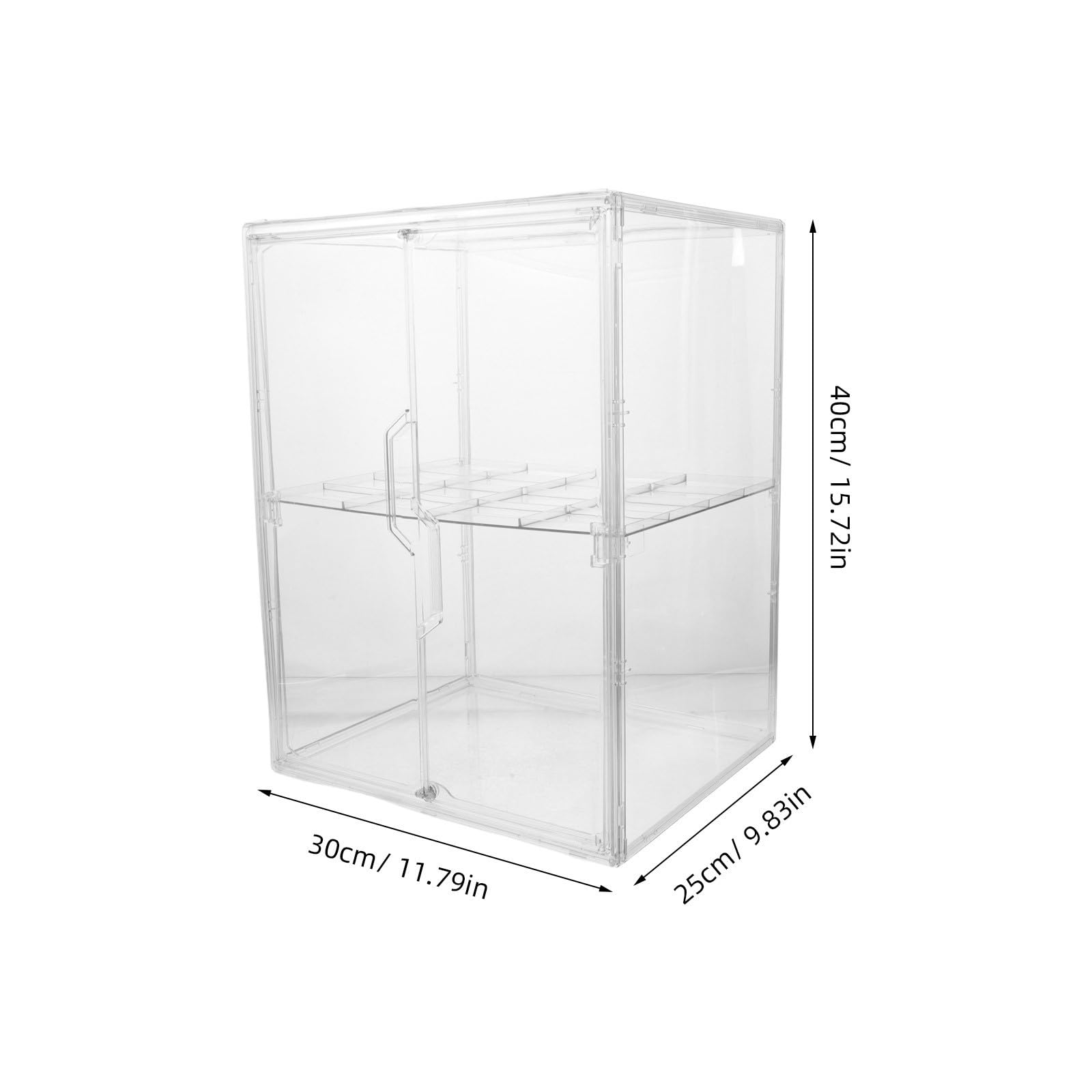 PRETYZOOM Babyflaschen Aufbewahrungsregal aus Acryl mit 2 Ebenen und Doppelten Türen Modernes Design Verhindert Wasseransammlungen für Badezimmer und Babyzimmer