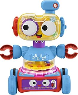 Fisher-Price Baby Toddler & Preschool Learning Toy Robot with Lights Music & Smart Stages Content, 4-in-1 Ultimate Learning Bot