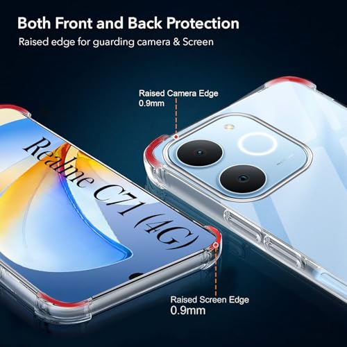 Image of Jkobi Shockproof Crystal-Clear Back Cover for Realme C71 (Anti Yellow Case | Drop & Camera Protection | Hard Polycarbonate)