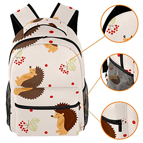 Mochila para portátil bolsas de viaje con estampado de erizo para hombres y mujeres 3