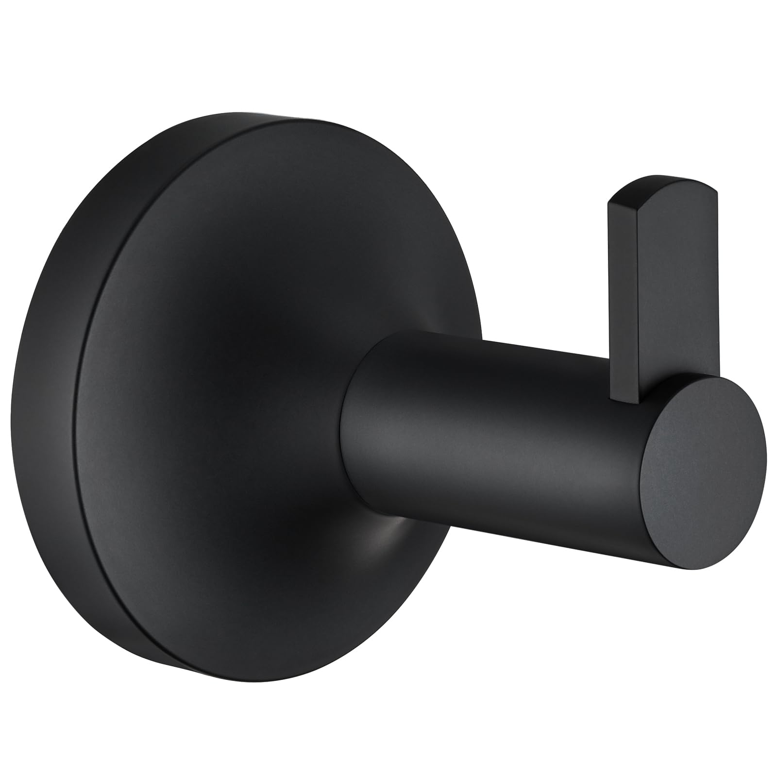 APLusee Matte Black Towel Hook, 304 Stainless Steel Coat Hook, Wall Mounted