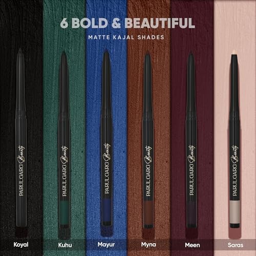 Image of Parul Garg Pencil Beauty Bold Define Matte Kajal|Smooth Glide for Waterline & Lash Line|Everyday Wear Kajal|Long-Lasting,Vegan & Cruelty-Free (Saras),Ivory