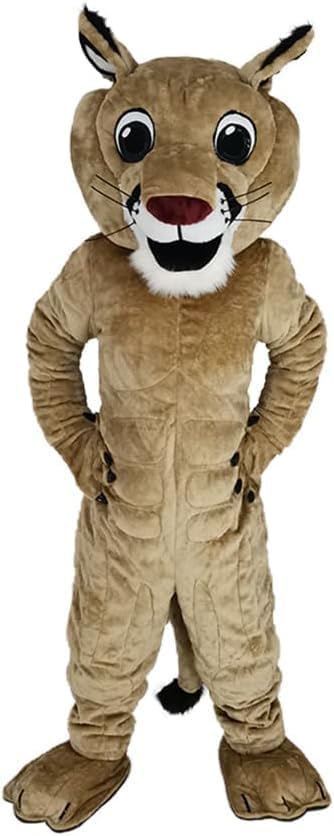 Cute Mountain Lion Mascot Costume Adult Size for Men & Women with Built-in Fan Inside the Head