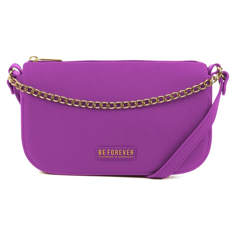 Bolsa Transversal Feminina Be Forever Glossy Rafitthy 13311 Cor:Roxo