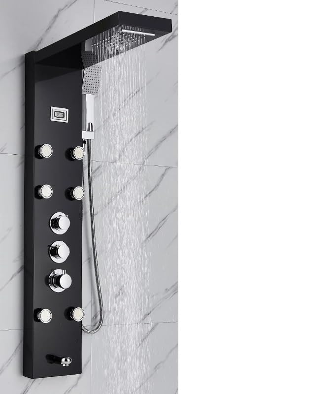 Panneau de douche pluie et cascade pour transformer votre salle de bain en spa moderne