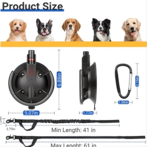 Corde amarrage bain chien ABS fixe ventouse douche usage interieur modifiable - 4