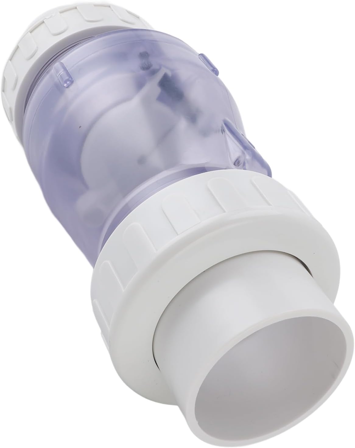 2 Inch Check Valve, Transparent PVC Pool Accessories for Water Flows Observation and Backflow Prevention for Pumps and Swimming Pools
