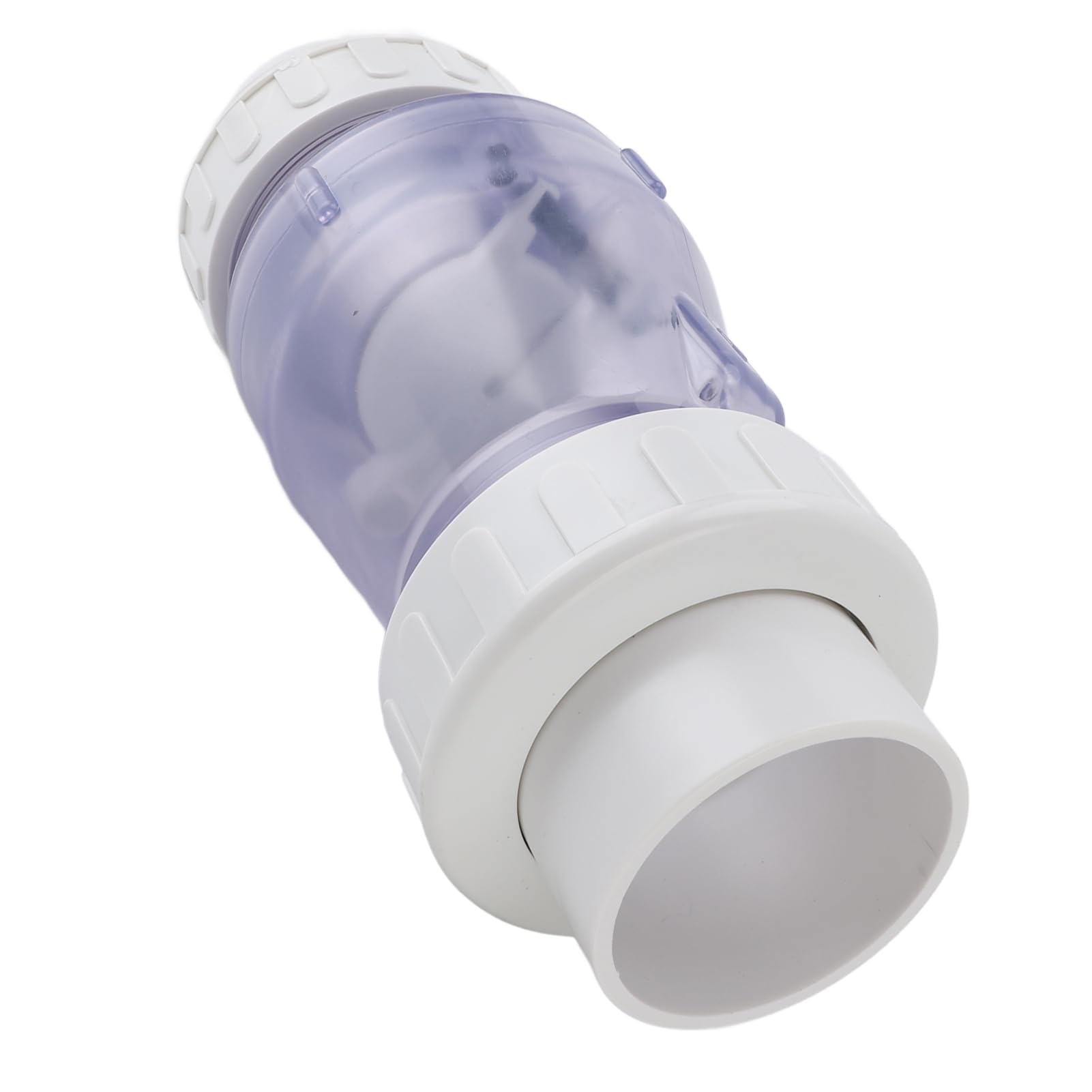 Valvola di ritegno trasparente da 5 cm, resistente e di lunga durata, previene il riflusso per piscine e spa in plastica PVC
