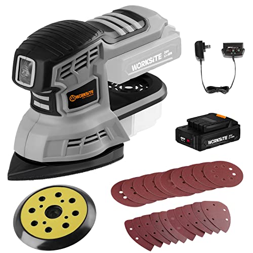 WORKSITE 20V MAX Cordless Random Orbital Sander & Detail Sander, Multi