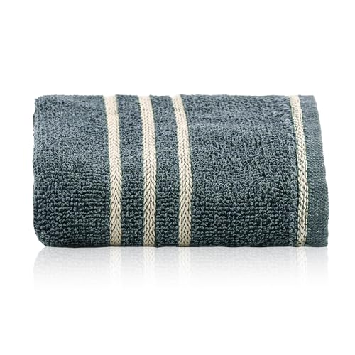 Image of Urbane Home Pack of 4 Soft Cotton Face Towels for Men & Women /Ladies | Easily Washable | Pocket Towels & Workout Gym Napkins for Men - Dark Grey