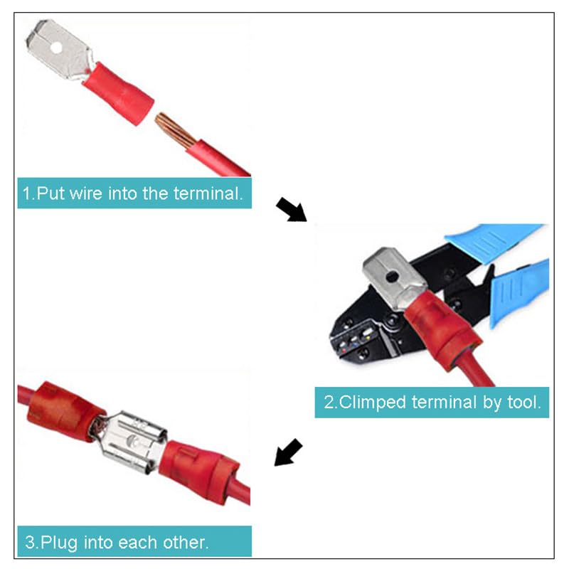 Connecteurs rapides isolés femelles mâles AWG 22-10, 240 pièces, sertissage électrique, FDD/FRD/MDD/MPD
