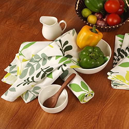 Image of FINGERCRAFT Kitchen Cloth 100% Soft High GSM Cotton Fabric Kitchen Towel, 20 x 30 Inches Perfect Size for Kitchen Uses, Set of 6, Multipurpose Use as Dish Towel, Bar Towel (Fallen Leaf)