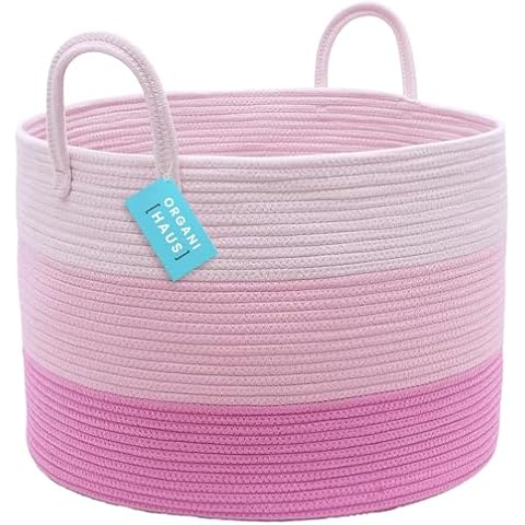 OrganiHaus Pink Baby Laundry Baskets Cover