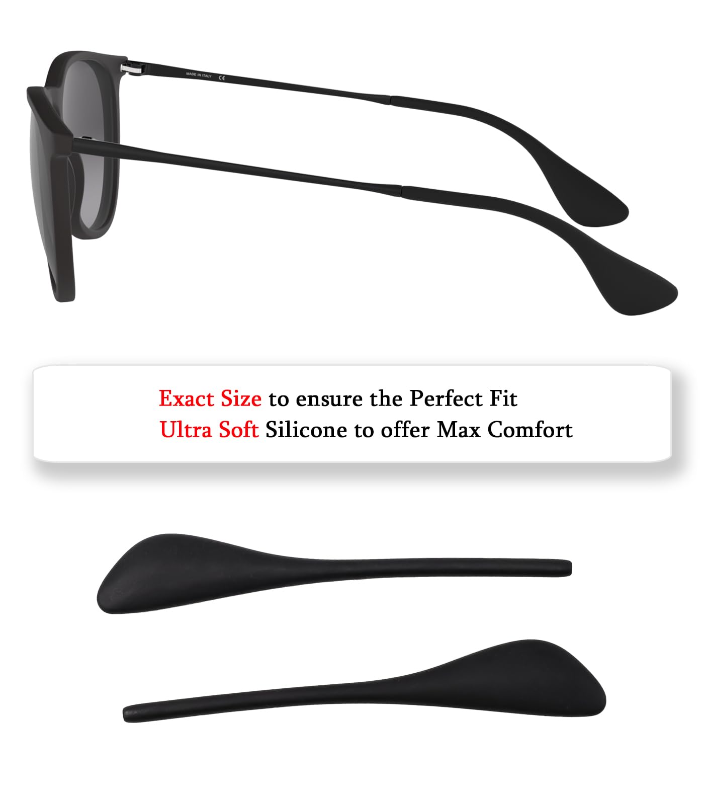 Zapasowy rękaw zauszników do okularów przeciwsłonecznych Ray-Ban RB4171 RB4187