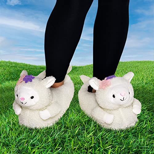 Funziez! Fuzzy Animal Slippers Womens & Mens, Funny Indoor House Shoes, Cute Stocking Stuffer Gift Holiday Christmas Hanukkah2