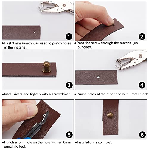 Image of GORGECRAFT 40 Set 4 Colors 8mm Round Head Screw Button Studs Chicago Screw Rivets Post Fastener for Home DIY Leather Repairs Craft Luggage Jackets Wallet Handbag Decoration Hardware Accessories