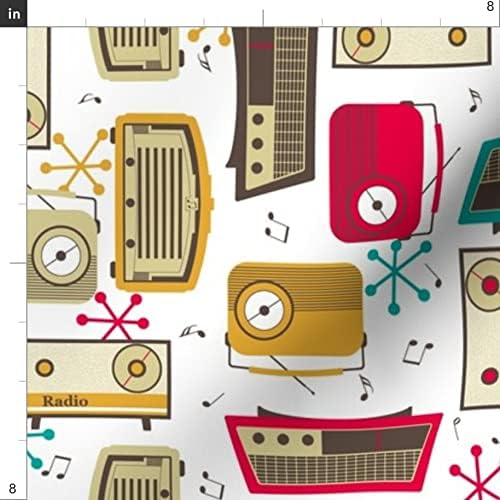 Miniatura 3 de Spoonflower Tela Tecnología atómica retro de mediados de siglo con radio geek impresa en tela de algodón distintiva por The Yard Costura