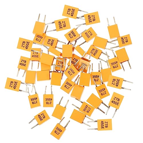 BCOATH 40pcs Accessories Part Ceramic Filter Crystal Oscillator Orange Passive Crystal Resonator Ceramics