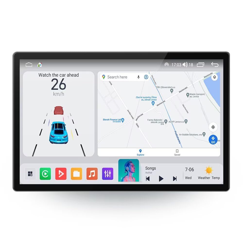 Amazon.com: 13 Inch QLED Touch Screen Car Stereo Universal Radio