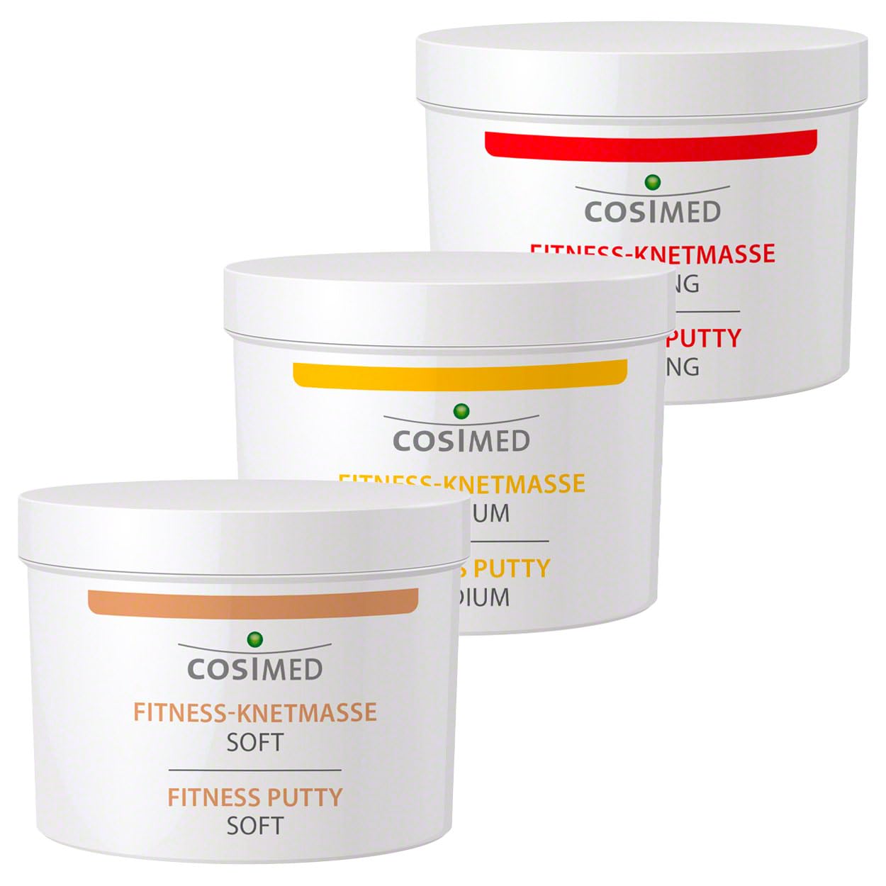 cosiMed Therapie-Knetmasse Therapieknete Therapie Knete 85 g Set, 3-TLG