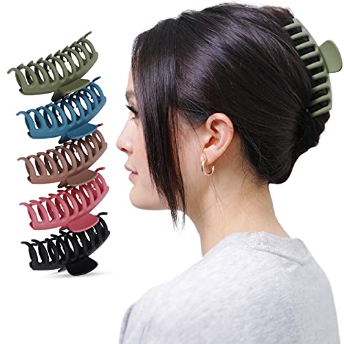 🥰5pc Claw Clips for Thick Hair - Large Hair Clips - Claw Clip - Hair Claw - Jaw Clips - Claw Clips for Women - Large Hair Clip - Big Hair Clip - Hair Claw Clip - Hair Clips Claw - Large Claw Clip