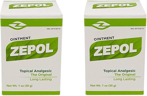 Zepol Original. Ungüento tópico para músculos, articulaciones, dolor de espalda, esguinces y distensiones. 1 oz. Paquete de 2