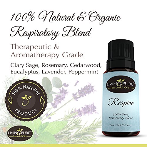 #1 Respiratory Essential Oil & Sinus Relief Blend - Supports Allergy Relief, Breathing, Congestion Relief, & Respiratory Function - 100% Organic Therapeutic & Aromatherapy Grade - 15Ml #TOP1