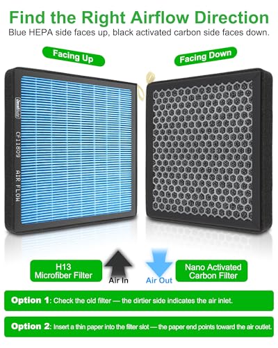 Image of CF11809 Cabin Air Filter for Chevy Silverado, for GMC Sierra, for Cadillac | for Chevy Silverado 1500 /2500 HD /3500 HD, Suburban, Tahoe - for GMC Sierra 1500 /2500 HD /3500 HD-Cadillac Escalade (2014-2022)