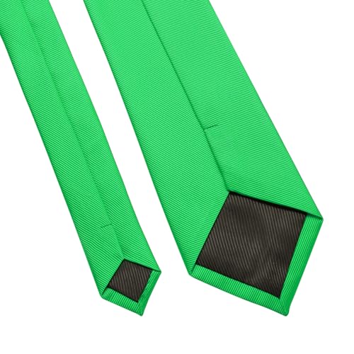Image of DecTwig Men's Ties Solid Color Formal Neckties 3.15 inch (8CM) Lime Green Ties For Men