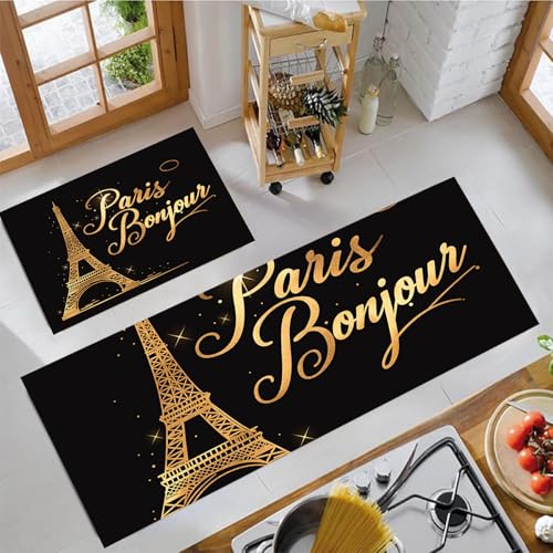 Juegos de alfombras de cocina para proteger el suelo con estilo moderno y limpio 3